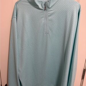 Peter Millar Aqua Zip-Up Sweater